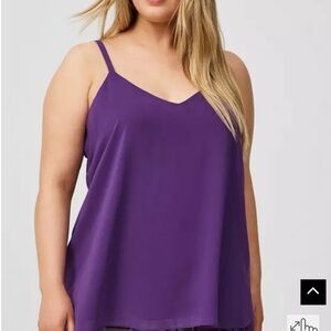 Torrid 00 Sophie Chiffon Swing Cami Purple